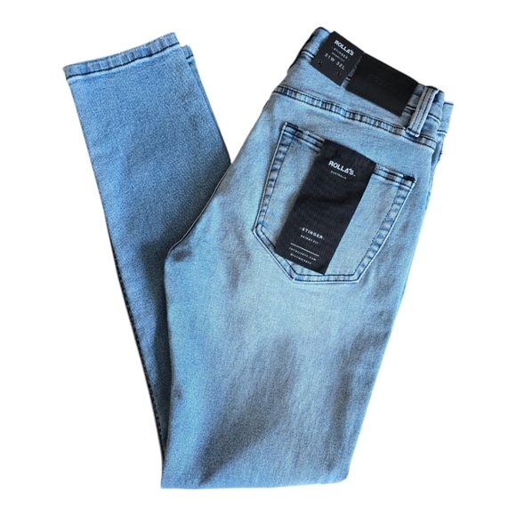 Rolla's Stinger Skinny Fit Ford Blue size 31W 32L - Picture 2 of 14